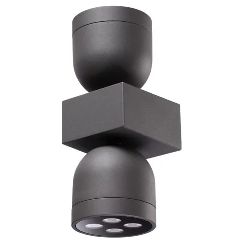 Настенный светильник уличный LED Galeati 358114 Novotech уличный IP65 чёрный серый на 2 лампы, плафон чёрный серый в стиле современный LED