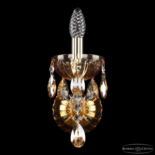 Бра 5413B/1/165 G Amber/M-1H K721 Bohemia Ivele Crystal без плафона на 1 лампа, основание золотое прозрачное в стиле классический sp фото 3