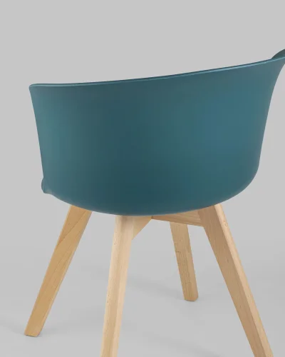 Стул Blossom с подушкой темно-бирюзовый УТ000005384 Stool Group, голубой синий/ткань, ножки/дерево/бежевый, размеры - ***** фото 8