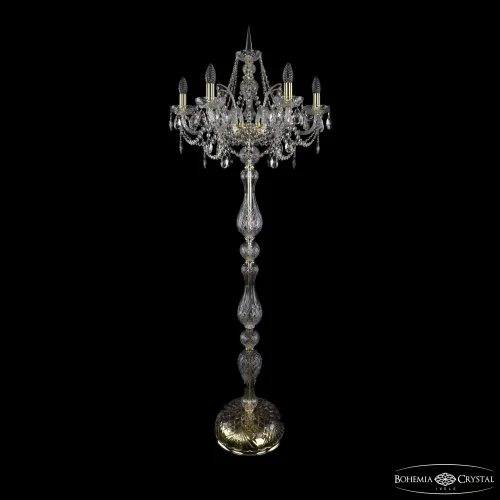 Торшер 1411T1/6/195-165 G Bohemia Ivele Crystal sp без плафона 6 ламп, основание золотое в стиле классика
