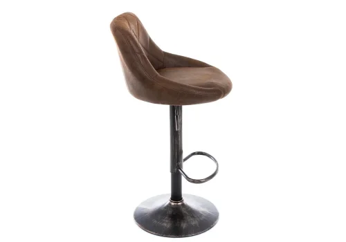 Барный стул Curt vintage brown 1882 Woodville, коричневый/ткань, ножки/металл/коричневый, размеры - *1040***450*500 фото 2