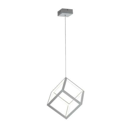 Светильник подвесной LED Куб CL719200 Citilux белый 1 лампа, основание белое в стиле хай-тек современный куб