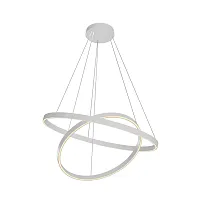 Люстра подвесная LED Rim MOD058PL-L74WK Maytoni белая на 1 лампу, основание белое в стиле современный хай-тек минимализм кольца
