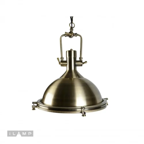 Светильник подвесной Lamp Loft199-B iLamp белый бронзовый 1 лампа, основание бронзовое в стиле лофт  фото 2