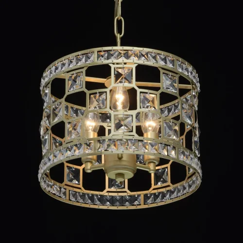 Люстра подвесная Монарх 121011503 MW-Light золотая на 3 лампы, основание золотое в стиле классический  фото 3