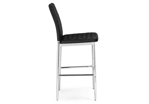 Барный стул Teon black / chrome 15515 Woodville, чёрный/искусственная кожа, ножки/металл/хром, размеры - *1000***410*500 фото 3