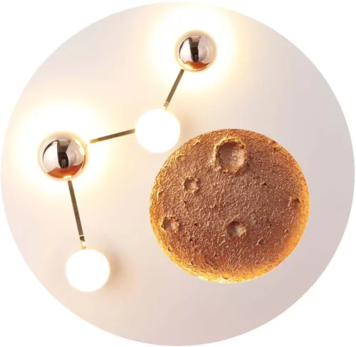Люстра потолочная LED Plaides 4630-4C Favourite белая золотая на 1 лампу, основание белое в стиле современный фото 3