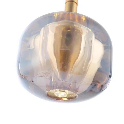 Светильник подвесной BOX SP1 GOLD/AMBER Crystal Lux янтарный на 1 лампу, основание золотое в стиле современный фото 4