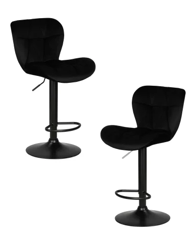 Стул барный набор 2 шт. SET-2 5022_BlackBase-LM BARNY BLACK, цвет сиденья черный велюр (MJ9-101), цвет основания черный Dobrin, /велюр, ножки/металл/чёрный, размеры - 890*1100***460*540 Стул барный набор 2 шт. SET-2 5022_BlackBase-LM BARNY BLACK, цвет сиденья черный велюр (MJ9-101), цвет основания черный Dobrin, /велюр, ножки/металл/чёрный, размеры - 890*1100***460*540