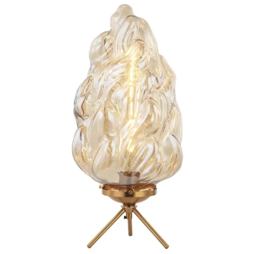 Настольная лампа Cream 2152/05/01T Stilfort янтарная 1 лампа, основание бронзовое металл в стиле современный 