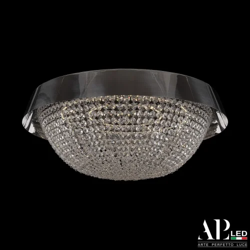 Люстра подвесная / потолочная LED Rimini S514.0.54.A.3000 Arte Perfetto Luce прозрачная на 1 лампа, основание никель в стиле классический  фото 2