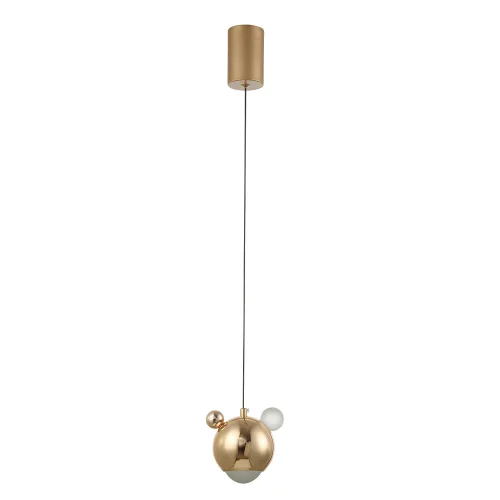 Светильник подвесной LED AMIGO SP LED GOLD Crystal Lux золотой 1 лампа, основание золотое в стиле современный шар фото 2