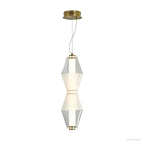 Светильник подвесной LED Plum FR6137PL-L6BT1 Freya белый прозрачный 1 лампа, основание латунь в стиле современный арт-деко 
