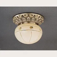Светильник потолочный PL 7713/1 Reccagni Angelo бежевый на 1 лампу, основание античное бронза в стиле классический  Светильник потолочный PL 7713/1 Reccagni Angelo бежевый на 1 лампу, основание античное бронза в стиле классический