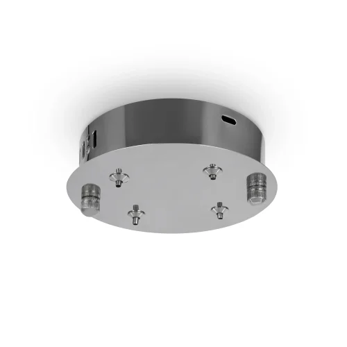 Светильник подвесной LED с пультом Tier FR5257PL-L32CH Freya прозрачный на 1 лампу, основание хром в стиле современный кольца фото 2