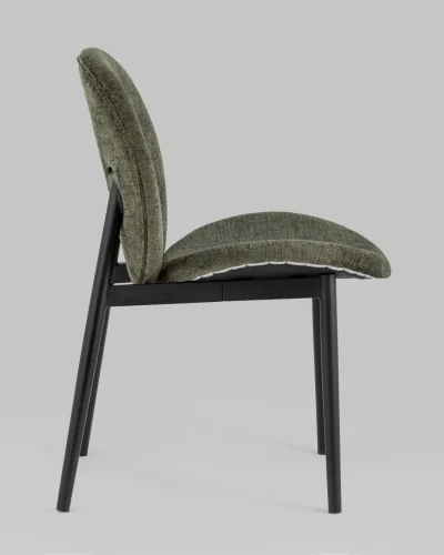 Кресло Эллиот, зеленый УТ000035983 Stool Group, зелёный/альпака, ножки/металл/чёрный, размеры - *860***480*610 фото 6