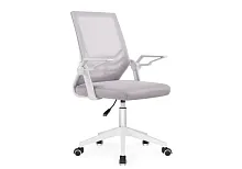 Компьютерное кресло Arrow light gray / white 15626 Woodville, серый/сетка, ножки/пластик/белый, размеры - *1060***620*620