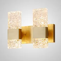 Настенный светильник ARIMO WALL L2 209150-23 ImperiumLoft прозрачный на 2 лампы, основание чёрное в стиле современный 