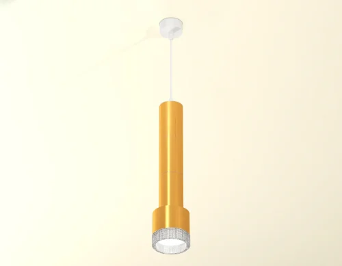 Светильник подвесной XP8121005 Ambrella light золотой 1 лампа, основание белое в стиле хай-тек  фото 3