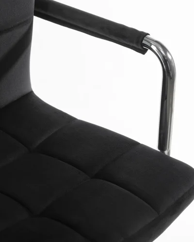 Офисное кресло набор 2 шт. SET-2 9400-LM TERRY, цвет сиденья черный велюр (MJ9-101), цвет основания хромированная сталь Dobrin, /велюр, ножки/металл/хром, размеры - 810*950***580*580 фото 9
