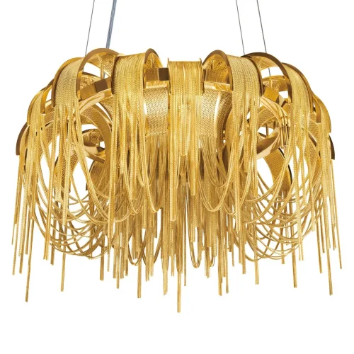 Люстра подвесная Volver 10404/650 GD LOFT IT золотая на 5 ламп, основание золотое в стиле арт-деко цепочки фото 8