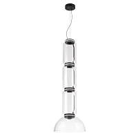 Светильник подвесной LED Trumpet 1242/06 SP-30 Divinare прозрачный 1 лампа, основание чёрное в стиле современный 