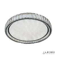 Светильник потолочный LED с пультом Crystal 16163/600 CR iLedex прозрачный 1 лампа, основание хром в стиле современный хай-тек с пультом