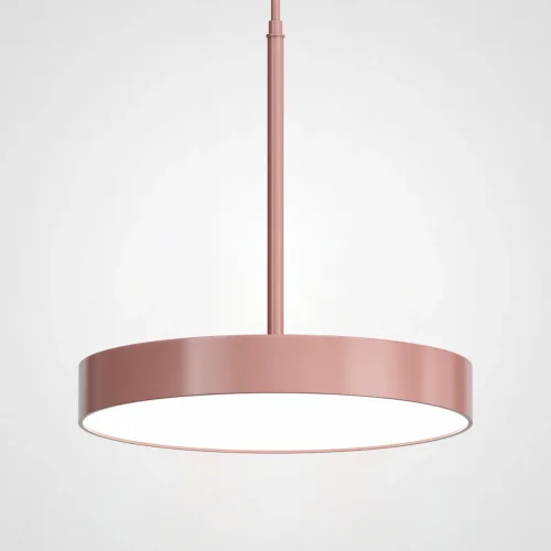 Светильник подвесной TURNA ONE D30 Pink by ImperiumLoft 183496-26 ImperiumLoft белый на 1 лампу, основание розовое в стиле современный 