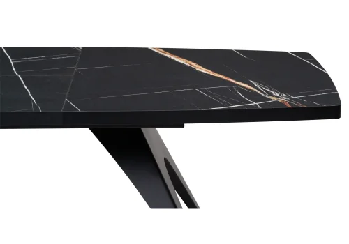 Деревянный стол Лардж 160(205)х90х76 sahara noir / черный 551075 Woodville столешница чёрная из лдсп пластик фото 3