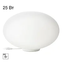 Настольная лампа Ron CL941E28T0 Citilux белая на 1 лампу, основание белое полимер в стиле современный шар