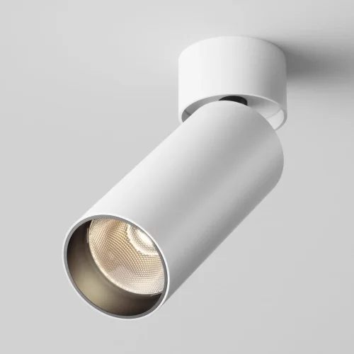 Светильник накладной Focus LED C055CL-L12W3K-W-W Maytoni белый 1 лампа, основание белое в стиле хай-тек современный круглый фото 2