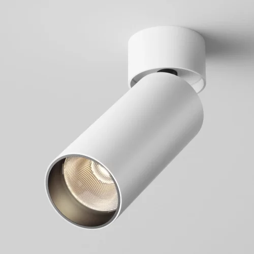 Светильник накладной Focus LED C055CL-L12W3K-W-W Maytoni белый на 1 лампу, основание белое в стиле хай-тек современный круглый фото 2