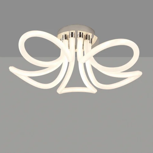 Люстра потолочная LED Line 6615 Mantra белая на 1 лампа, основание серое никель в стиле современный  фото 2