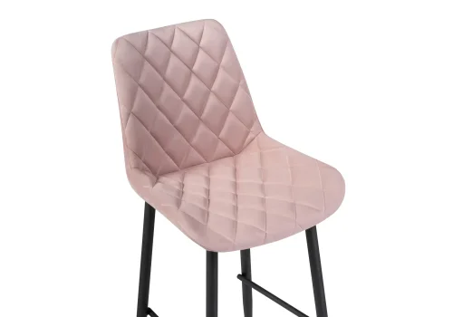 Полубарный стул Баодин К Б/К розовый / черный 517168 Woodville, розовый/велюр, ножки/металл/чёрный, размеры - ****500*560 фото 5