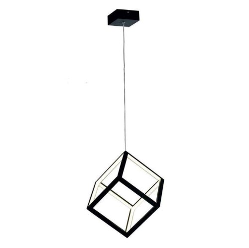 Светильник подвесной LED Куб CL719201 Citilux чёрный 1 лампа, основание чёрное в стиле хай-тек современный куб