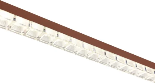 Светильник подвесной LED Euclidics SL1018.613.01 ST-Luce прозрачный на 1 лампу, основание терракотовое в стиле хай-тек линейный фото 3