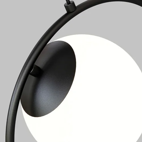Светильник подвесной INGRUN Black 212877-23 ImperiumLoft белый 1 лампа, основание чёрное в стиле минимализм арт-деко  фото 3