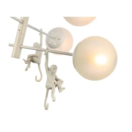 Люстра потолочная Tenato SLE115103-06 Evoluce белая на 6 ламп, основание белое в стиле современный шар фото 3