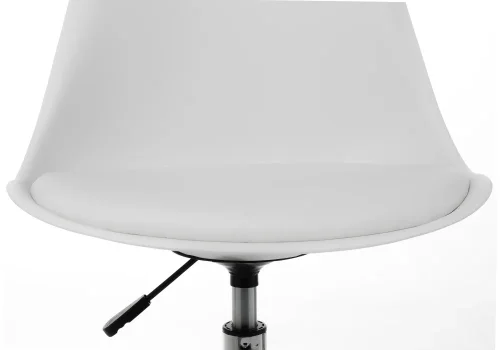 Компьютерное кресло Kolin white 11833 Woodville, белый/искусственная кожа, ножки/металл/хром, размеры - *890***490*560 фото 4