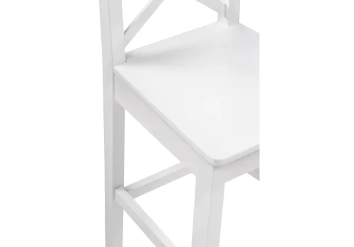 Полубарный стул Алзе белый 527070 Woodville, белый/, ножки/массив березы/белый, размеры - ****400*450 фото 6