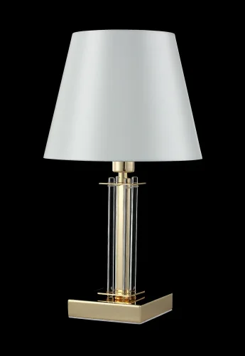 Настольная лампа NICOLAS LG1 GOLD/WHITE Crystal Lux белая на 1 лампу, основание золотое стекло металл в стиле современный фото 3