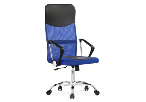 Компьютерное кресло Arano 1 dark blue 15794 Woodville, синий/сетка искусственная кожа, ножки/металл/хром, размеры - *1190***660*600