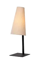 Настольная лампа Gregory 30595/81/38 Lucide бежевая 1 лампа, основание чёрное металл в стиле кантри 
