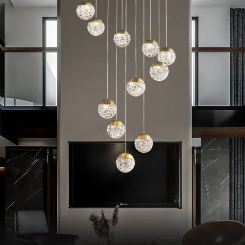 Светильник подвесной VERENA MORE L13 212484-23 ImperiumLoft прозрачный на 13 ламп, основание латунь в стиле современный фото 6 Светильник подвесной VERENA MORE L13 212484-23 ImperiumLoft прозрачный на 13 ламп, основание латунь в стиле современный фото 6