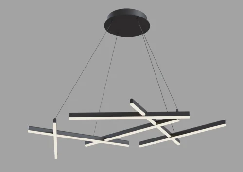 Светильник подвесной LED Line MOD016PL-L75B4K Maytoni чёрный 1 лампа, основание чёрное в стиле хай-тек линейный фото 4