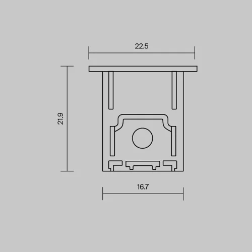 Комплект заглушек (для профиля 22×22) 2 шт., ALM-2222-B-EC 642051 Maytoni цвет LED K, световой поток Lm фото 3