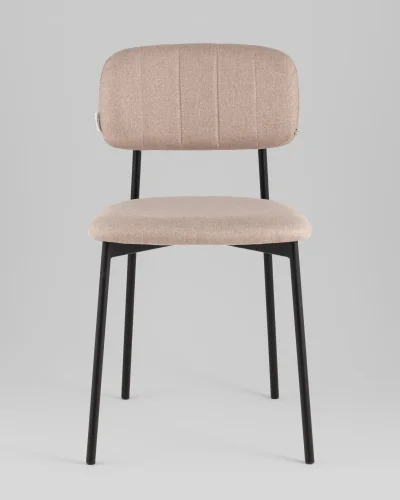 Стул Майло рогожка бежевый УТ000040138 Stool Group, бежевый/рогожка, ножки/металл/чёрный, размеры - ***** фото 2