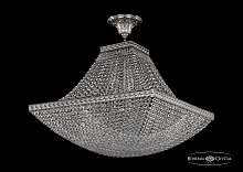 Люстра потолочная хрустальная 19322/H1/55IV Ni Bohemia Ivele Crystal прозрачная на 12 ламп, основание никель в стиле классический sp