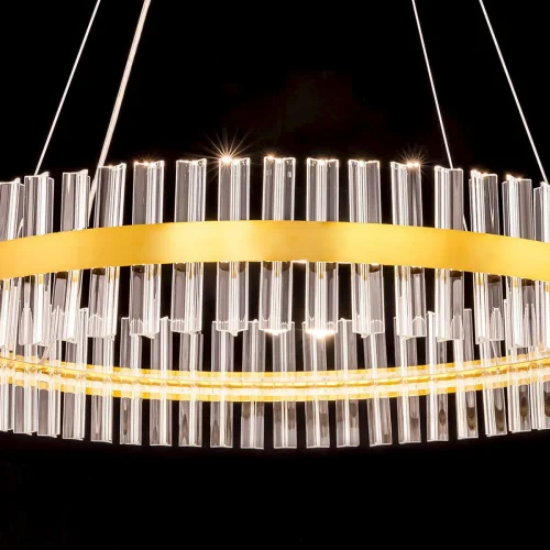 Люстра подвесная LED с пультом Рианна CL337083 Citilux прозрачная на 1 лампа, основание бронзовое в стиле современный с пультом фото 8