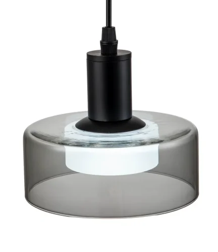 Светильник подвесной LED с пультом Gloze 4009/02/01P Stilfort серый чёрный 1 лампа, основание чёрное в стиле современный хай-тек с пультом фото 4